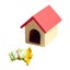 2 Pcs Playhouse Accessories Mini Doghouse Decorative Model Miniature Model Mini Carousel 3