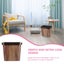 Imitation Wood Grain Trash Can Retro Waste Bin Garbage Container Bedroom Wasteb Carousel 2