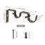 Vorcool 2pcs Curtain Rod Curtain Holder Curtain Drapery Rod Curtain Accessories Carousel 3
