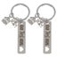 2 Pcs Metal Keychain Trendy Decor Our First Home Bag Keyring Housewarming Keych Carousel 1