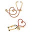 2pcs Stethoscope Brooch Alloy Nurse Doctor Theme Breastpins Costume Accessories Carousel 2