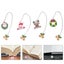 4pcs Christmas Alloy Bookmarks With Deer Bow Wreath And Santa Claus Pendant Carousel 3