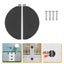 2 Pcs Black Cabinet Knobs Wardrobe Knob Semicircle Cabinet Pulls Circle Cupboar Carousel 2