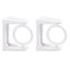 2pcs Adhesive Curtain Rod Holders Curtain Rod Brackets For Living Room Kitchen Carousel 2
