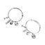 2 Pcs Fashion Bracelets Simple Adjustable Alloy Dumbbell Barbell Pendant Bangle Carousel 4