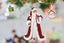 8Pcs Christmas Ornaments Set Christmas Tree Santa Claus Acrylic Hanging Crafts Carousel 9