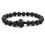 8mm Eh2 Black Stone Volcanic Lava Bead Bangles Black Turquoise Tortoise Buddha Carousel 1