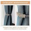 2 Pcs Metallic Curtains Metal Curtain Clip Curtain Rope Decorative Curtain Tieb Carousel 3