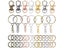 70Pcs/Set Swivel Snap Hook Key Rings With Chain Jump Rings For DIY Carousel 3