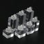7pcs Clear Acrylic Cube Jewelry Ring Earrings Display Stand Holder Showcase Carousel 2