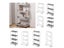 2/3/4 Tier Slim Storage Cart Mobile Shelving Unit Organizer Slide Out Storage Carousel 7