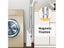 JOYBOS Home Windproof Floor Broom Dustpan Set Stainless Upright Extendable Carousel 8