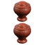 2pcs Decorative Home Curtain Rod End Curtain Accessory Curtain Rod End Curtain Carousel 3