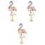 3pcs Flamingo Shape Brooch Fashion Alloy Brooch Exquisite Badge Brooch Pin Part Carousel 3