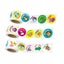 3 Rolls Scrap Book Stickers Envelope Seal Sticker Notebook Stickers Decorative Carousel 3