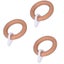 3pcs Solid Wood Rings Wooden Rings Circle Roman Rod Rings Curtain Rings Hanging Carousel 3