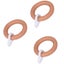 3pcs Solid Wood Rings Wooden Rings Circle Roman Rod Rings Curtain Rings Hanging Carousel 4