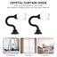 1 Pair Home Elegant Curtain Pothooks Decorative Curtain Crystal Curtain Hooks Carousel 4
