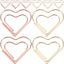 24pcs Small Paper Clips Heart Paperclips Shaped Bookmark Clips Cute Paper Clips Carousel 2