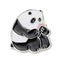 4pcs Breastpin Lovely Panda Shape Cute Small Gift Costume Props Decoration For Carousel 4