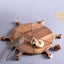 SOGA 6 pcs Brown Round Divisible Wood Pizza Server Food Plate Board Pizza Pad... Carousel 3