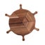 SOGA 6 pcs Brown Round Divisible Wood Pizza Server Food Plate Board Pizza Pad... Carousel 1