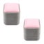 2 Pcs Jewelry Boxes Delicate Pink And Grey Jewelry Packaging Case Ring Organize Carousel 2