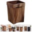 Wood Grain Waste Container Bathroom Waste Paper Bucket Bedroom Trash Can Carousel 2