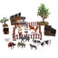 1 Set/28pcs Mini Farm Animal Figurine Toys Mini Farmhouse Model Toys Carousel 1