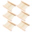 6pcs Wooden Soap Holder Dish Draining Tray Wooden Soap Case Holder For Bathroom Carousel 2