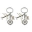 2pcs Keychain Airplane Attractive Fashion Passport Pendant Hanging Ornament Key Carousel 1