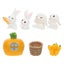 7pcs Rabbit Figurines Desktop Statue Decorations Desktop Ornaments Resin Craft Carousel 2