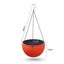 SOGA Red Medium Hanging Resin Flower Pot Self Watering Basket Planter Outdoor... Carousel 6