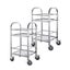 SOGA 2X 2 Tier 500x500x950 Stainless Steel Square Tube Drink Wine Food Utilit... Carousel 1