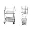 SOGA 2X 2 Tier 500x500x950 Stainless Steel Square Tube Drink Wine Food Utilit... Carousel 2
