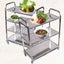 SOGA 4 Tier Stainless Steel Kitchen Dinning Food Cart Trolley Utility Size Sq... Carousel 2