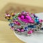 Created Crystal Brooch For Women Shiny Flower Teardrop Brooch Pin Colourful Carousel 4