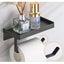 Toilet Paper Holder With Shelf Stainless Steel Wall Mount Adhesive Toilet Pap Carousel 4