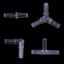 10Pcs/Lot Aquarium Airline Tubing Connectors Fish Tank Transparent Carousel 2