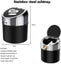 Stainless Steel Ashtray With Lid silver Black Portable Windproof Ashtray L Carousel 2