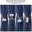 Magnetic Curtain Lace 2 Pieces Beige Clip Curtain Buckle Fixed Woven Lace Carousel 2