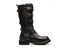 Winter Men's Leather Motorcycle Boots Punk Chain Mid-calf Platform Boots Gothic Carousel 1
