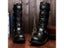 Winter Men's Leather Motorcycle Boots Punk Chain Mid-calf Platform Boots Gothic Carousel 4