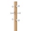 Umbra Pillar Stool with Built-In Coat Rack White/Natural Carousel 3