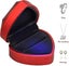 Velvet Ring Box Heart Shape Ring Box With Led Light Jewelry Box For Wedding Carousel 4