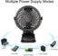 Mini Usb Fan Desk Usb Fan With Clip Portable Rechargeable 360 Rotation With 3 Carousel 3