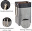 78l 60 X 42 X 31cm Black+grey Large Laundry Hamper Foldable Laundry Bag With Carousel 3