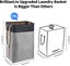 78l 60 X 42 X 31cm Black+grey Large Laundry Hamper Foldable Laundry Bag With Carousel 4