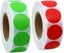 Dotted Labels 25mm Self-adhesive Natural Paper 2 Rolls Green + Red Carousel 1