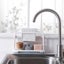 Gray Kitchen Tea Towels Storage Organizer Holder Brush Sponge Organizer Sink T Carousel 3